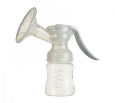 Pompa de sân manuală, cu clapetă, biberon 150 ml, adaptor inclus, Akuku A0306